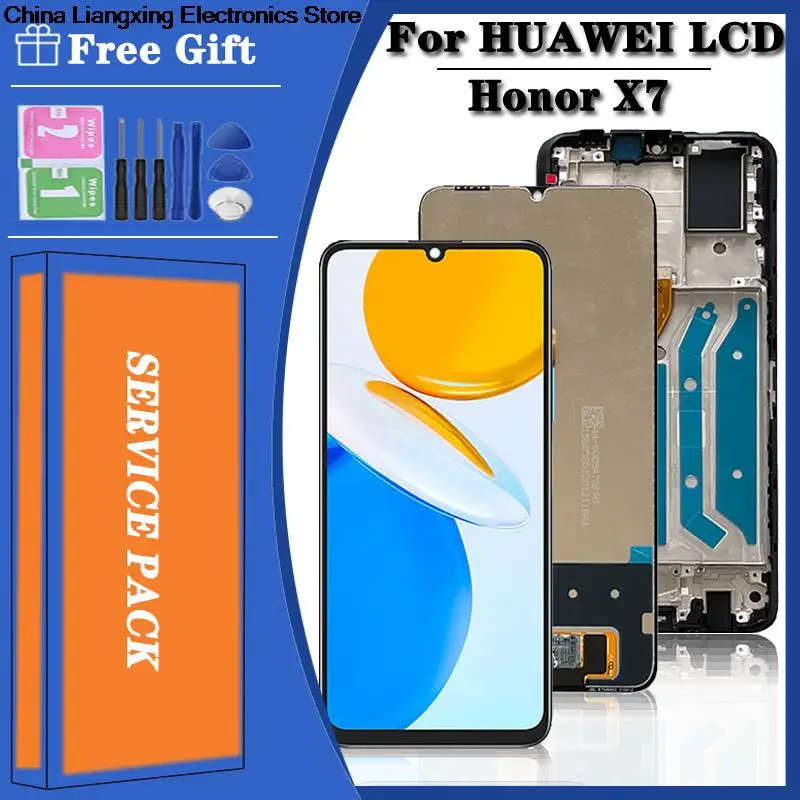 

Original LCD Display Painel De Tela De Toque, digitalizador, moldura LCD, Huawei Honor X7, 6,74"