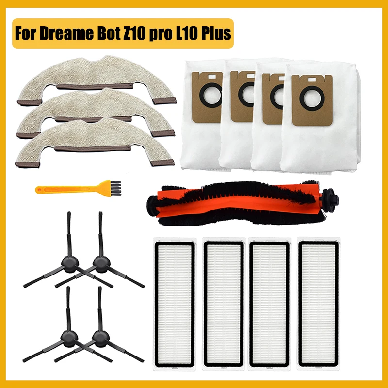 HEPA Filter Main Brush Kit Mop Cloth Dust Bag for Xiaomi Dreame Bot Z10 Pro Z10Pro L10 Plus Robotic Vacuum Cleaner Spare Parts