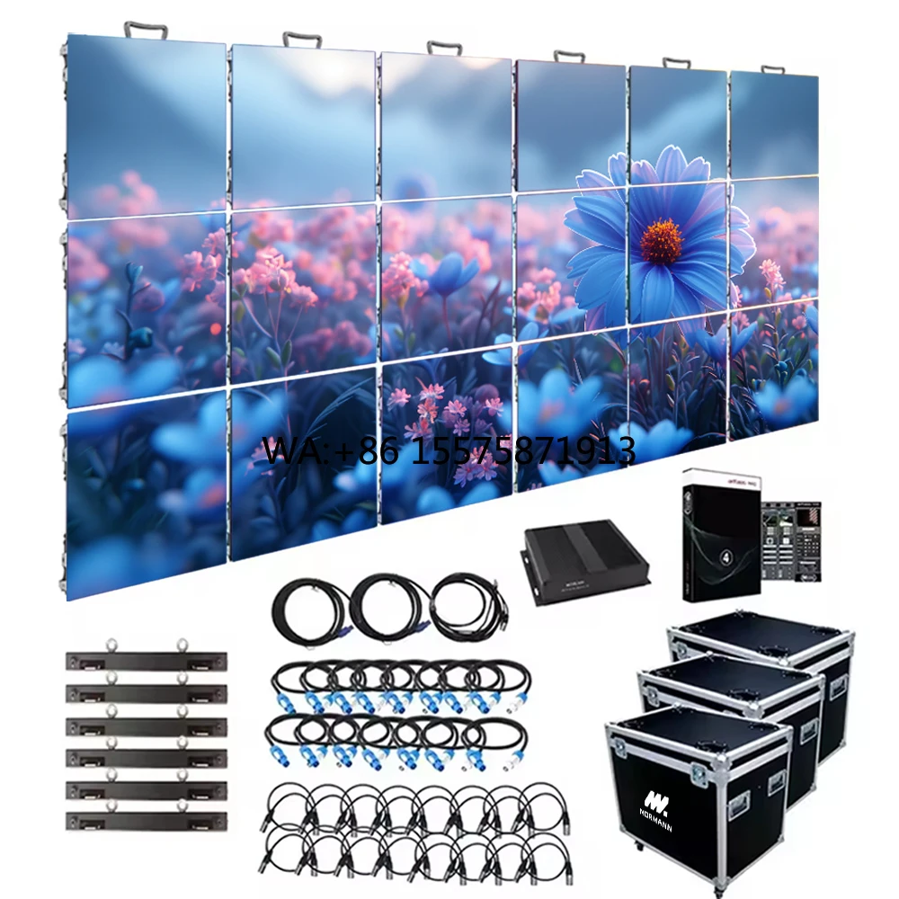 Фото Набор светодиодных экранов для улицы 2X3M P3.91 P 39 Drive Movie Cinema 3X2 Nova Pixel 3.91 39 Hd ферменный дисплей Домашняя сцена Стена №1