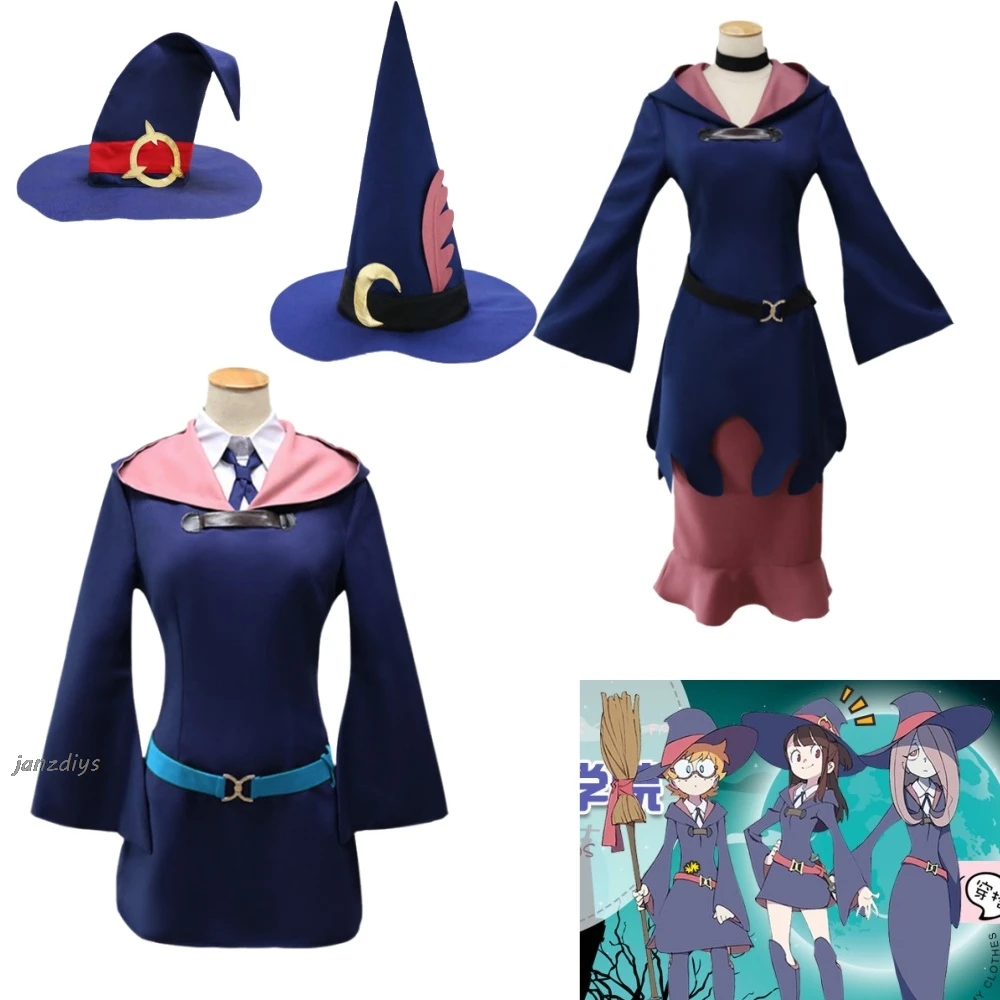 Аниме Little Witch Academia Amanda O'Neill Sucy Mambavaran Lotte Jansson Atsuko &quotAkko&quot Kagari Косплей Костюм