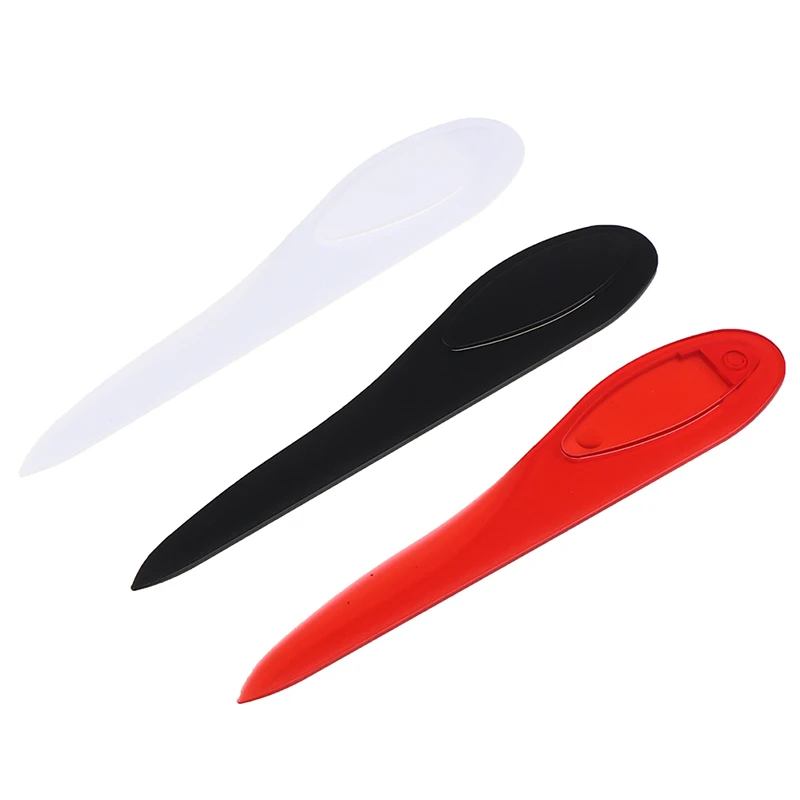 

1pcs/lot Plastic Letter Opener Mini Sharp Letter Mail Envelope Opener Safety Papers Guarded Cutter Blade Office Equipment