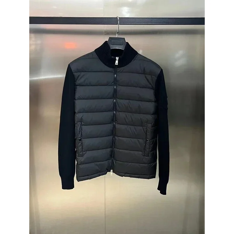 Mo*cl*r однотонная ветрозащитная укороченная куртка-пуховик унисекс зимняя толстая