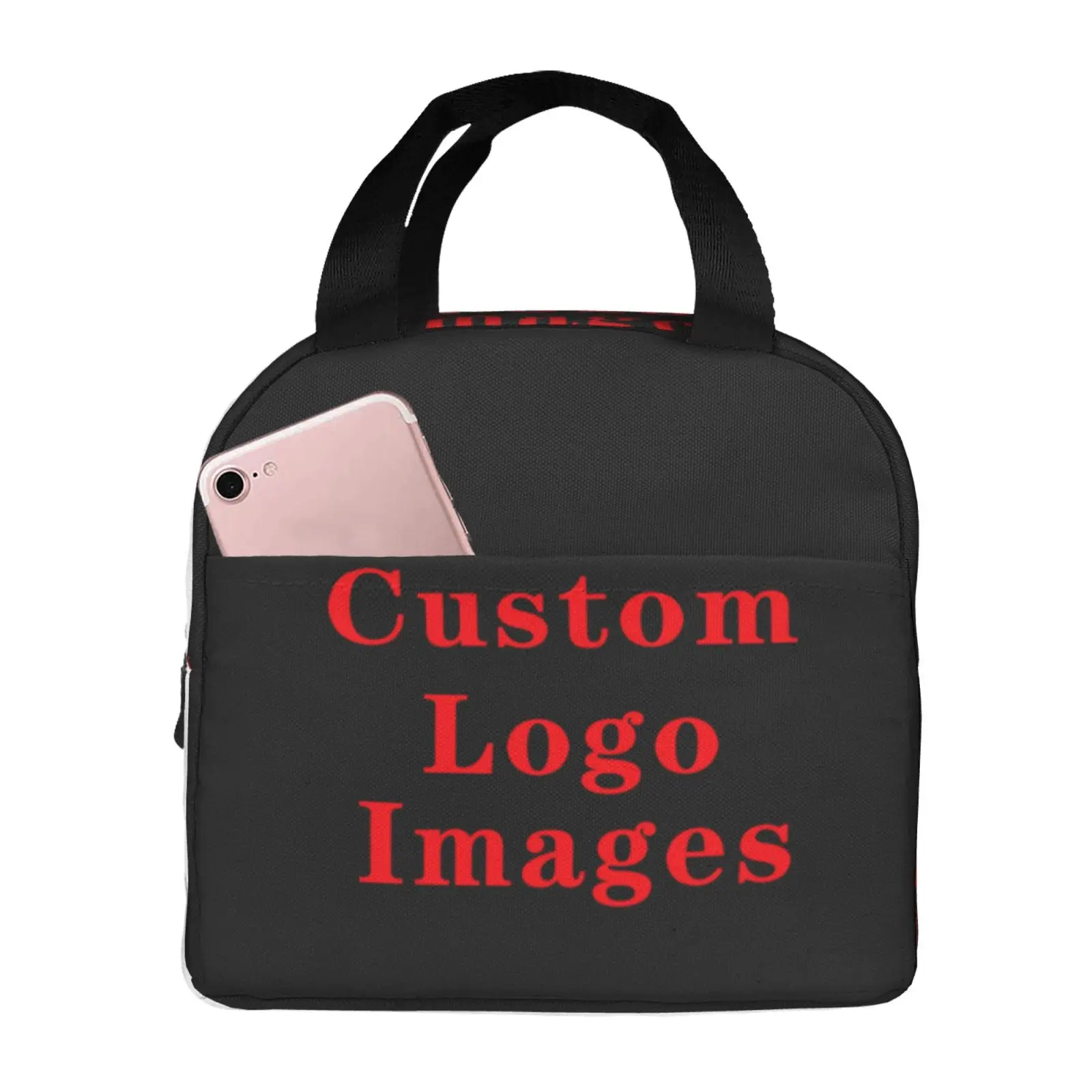 Custom Your Design Portable Lunch Box Women Customized Logo Printed Thermal Cooler Food Insulated Lunch Bag School Children