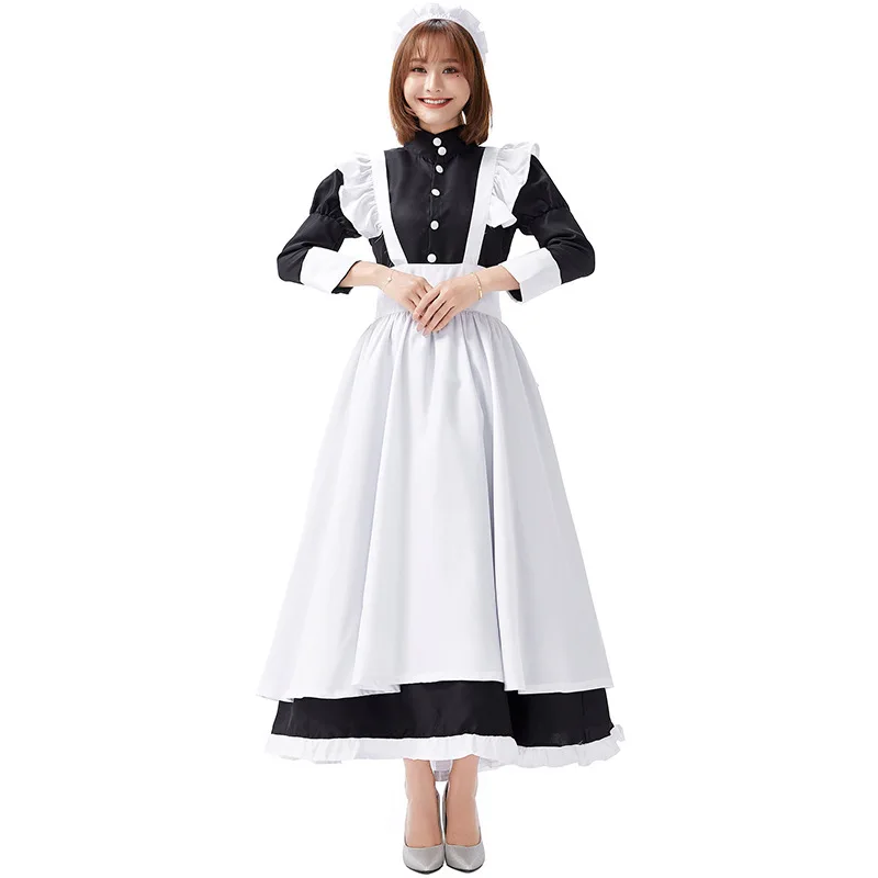 

Secondary Yuan Role Play Traditional Housekeeper Maid Costume Lolita Dress Long