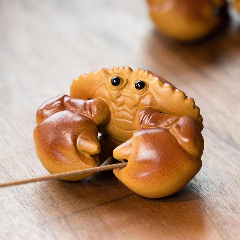 

Фиолетовый чай, искусственные украшения в виде крабов для чайного стола, можно приподнять песок, чайный набор, домашний чайный столик, украш...