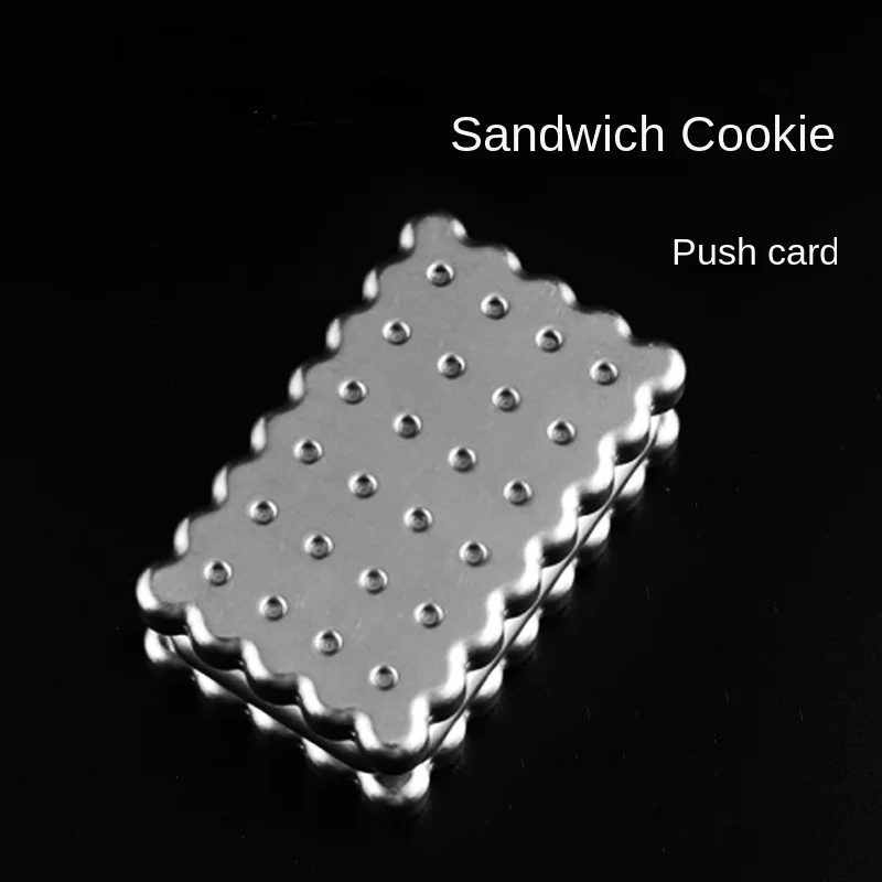 Enlarge Sandwich Biscuit Push Card Portable Decompression Metal Ppb Fingertip Gyro EDC
