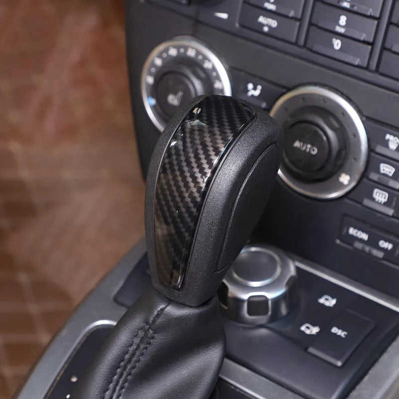 Gear Shift Knob Head Cover Trim Carbon Fiber For Land Rover Freelander 2 2007-2012 Accessories