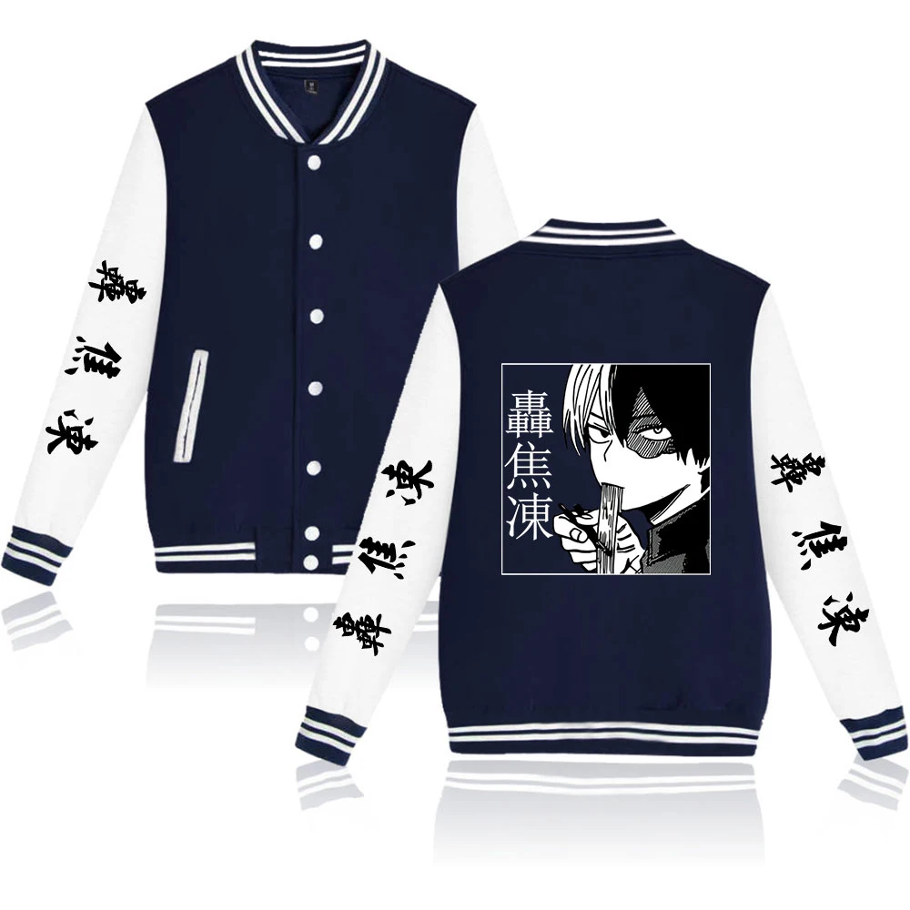 

My Hero Academia Tracksuit Baseball Jackets Unisex Sweatshirt Women Men's Jackets Harajuku Streetwear Shoto Todoroki Clothes