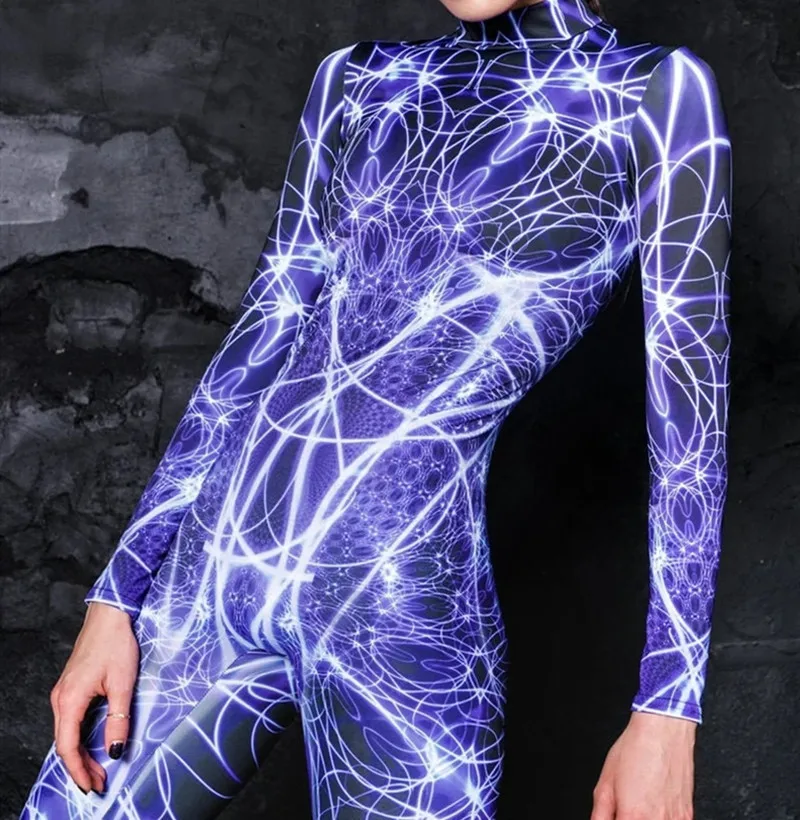 Унисекс кибер-панк 3D цифровая печать Хэллоуин вечерние одежда для ролевых игр