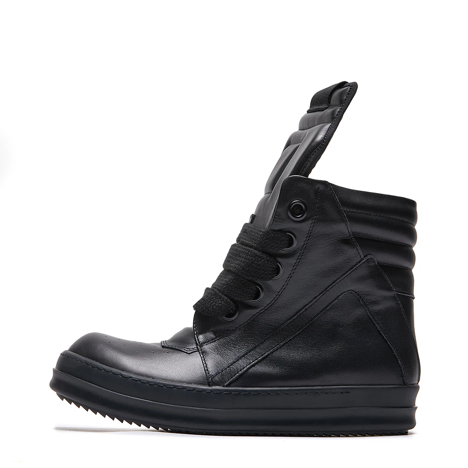 Ricks из натуральной кожи черные кружевные высокие кеды Geobasket Owen качественная