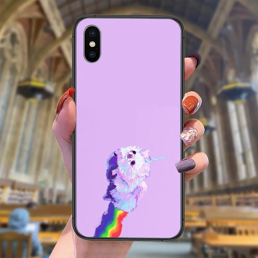 Дешевый детский милый мультяшный Единорог черный чехол Роскошный Искусство Для