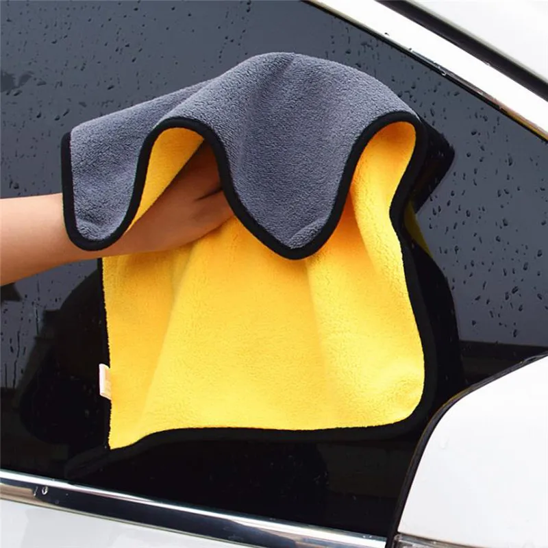 

Полотенце для мытья автомобиля, ткань из микрофибры для чистки автомобиля, искусственное полотенце из микрофибры, прочное толстое плюшевое...