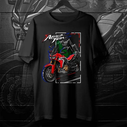 Японские модели 2016-2019, африканская мотоциклетная футболка Twin CRF1000L, повседневная мужская футболка из 100% хлопка с круглым вырезом и коротким рукавом, уличная одежда