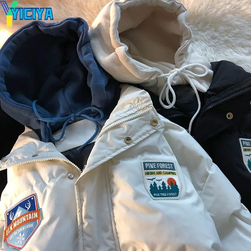 YICIYA Autumn And Winter Men And Women Tide American Hip-hop Style Baseball Uniform Jacket Trend Handsome Couple Hoodies Jackets