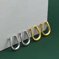 korean fashion simple gold silver versatile geometric u shaped cool temperament earrings for women jewelry wedding party gift