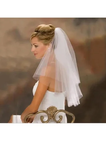 Свадебная фата LOVEYING  двухслойная белая