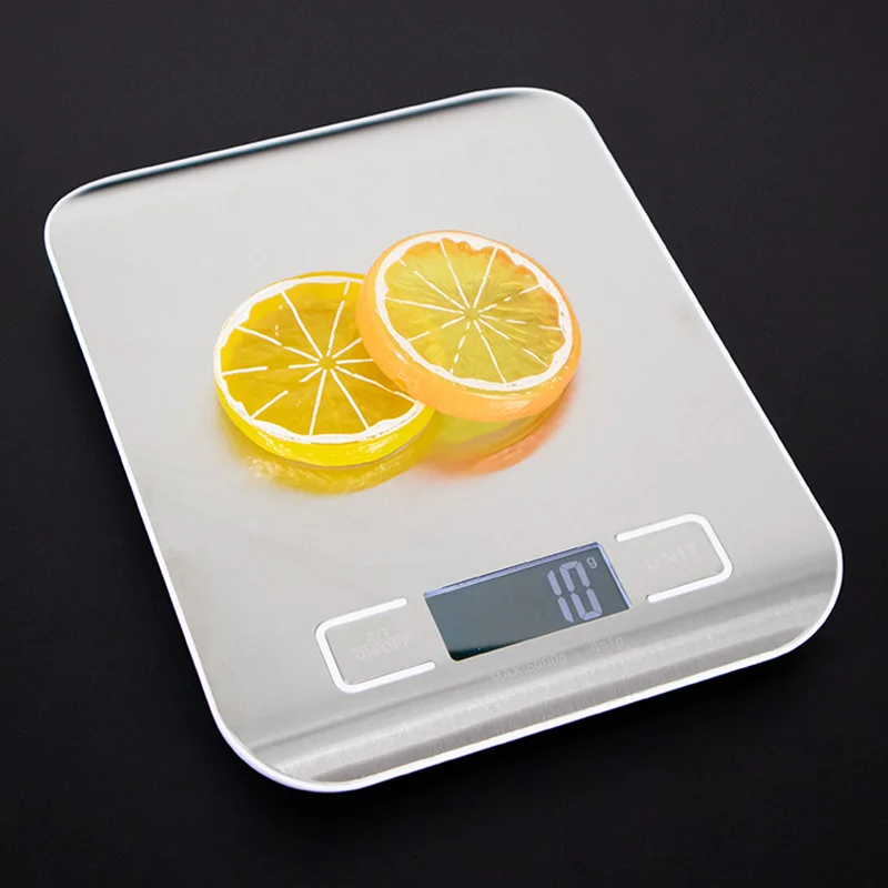 

10/5kg Multifunction Kitchen Scale Stainless Steel Precision Electronic Food Scale With LCD Display Screen Digital Grams Scales