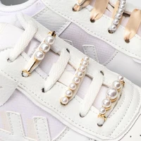 1pcs fashion pearl shoe charms creative sneaker charms girl gift shoe decoration diy shoelaces buckles shoes accesories