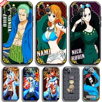 japan anime one piec luffy for apple iphone 13 12 11 pro max 12 13 mini x xr xs max se 6 6s 7 8 plus phone case liquid silicon