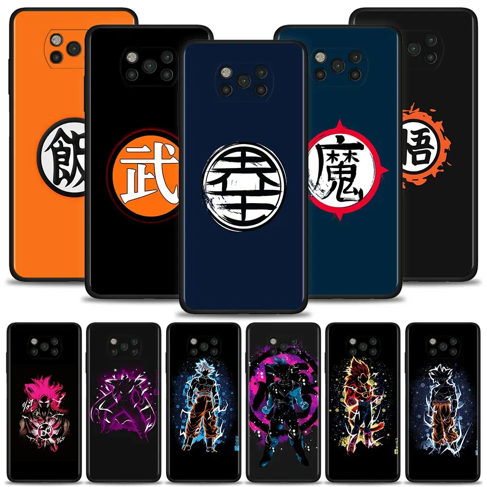 

DRAGON BALL Z Goku DBZ Logo Case For Xiaomi Poco X3 NFC F3 Pro 5G F1 Mi 12 11T 10T Pro 11 Lite 9T Note 10Lite Silicone Cover