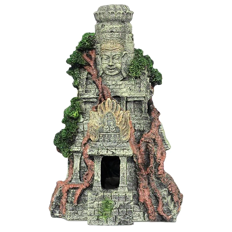 

Статуя Будды в античном стиле, аквариумный ландшафт, скрывающий искусственное украшение