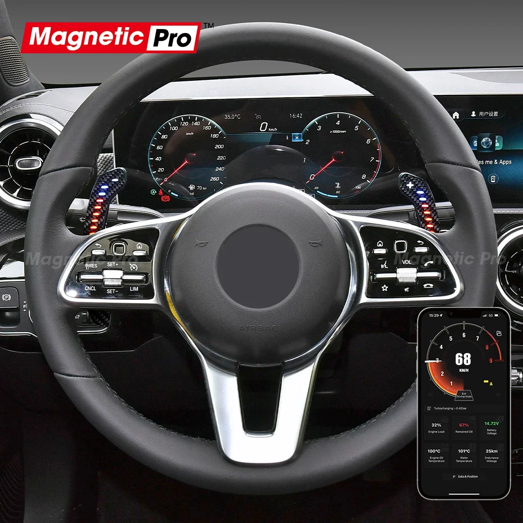 Светодиодные магнитные переключатели из углеродного волокна для Mercedes Benz W177 W205 S205