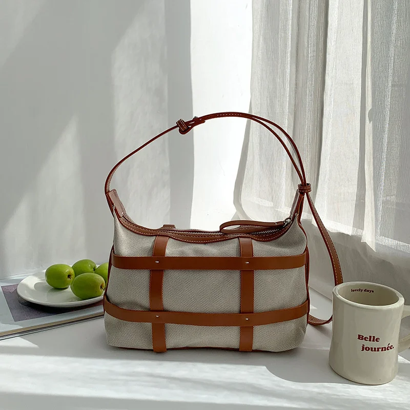 Повседневные вместительные холщовые Лоскутные сумки через плечо из