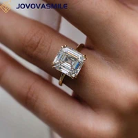 jovovasmile vintage luxury engagement ring 18k gold 6 8 carat 11x10 25mm old mine asscher cut women accessory gra certification