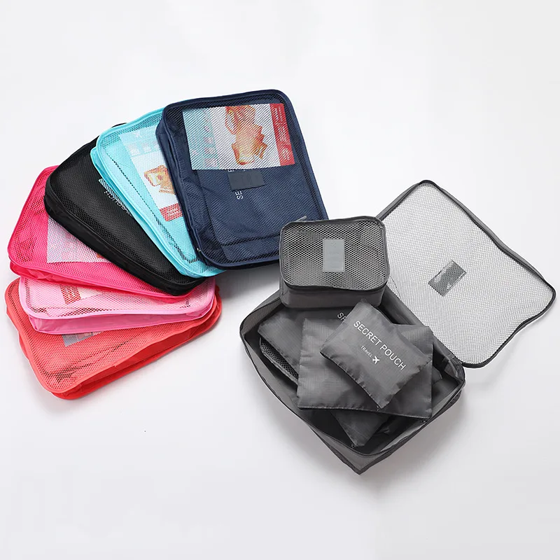 6/1Pc Travel Clothes Storage Waterproof Bags Portable Luggage Organizer Pouch Packing Cube 9 Colors Local Stock 2022 Hot Selling