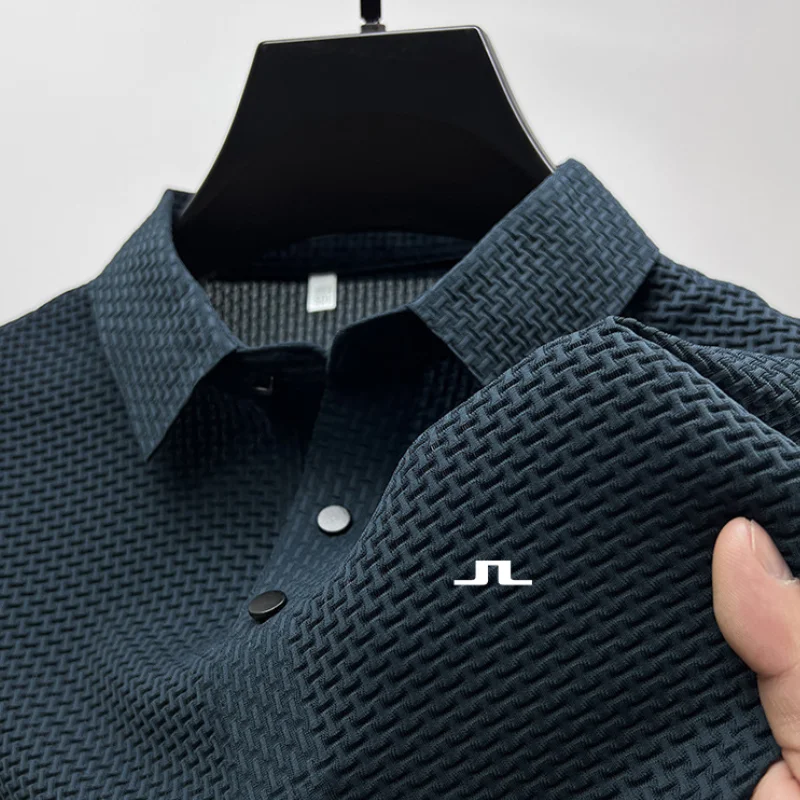 

Men's short-sleeved polo shirt, ice silk, breathable, Business casual fashion T-shirt, men's clothing, new for summer