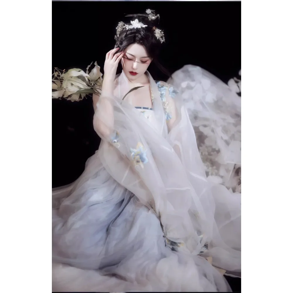 YanShanTing халат в китайском стиле традиционный дисплей Китай Mujer вышивка ханьфу