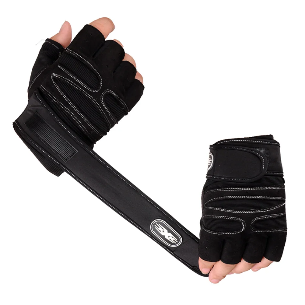 

Weight Lifting Gloves Gym Workout Gloves Skid Resistance Cloves for Women Men Training Size M (Black and White Line)