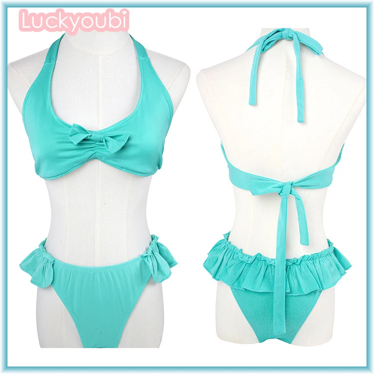 

Fujiwara Chika костюм Купальники Cos аниме Стиль: LOVE IS WAR роль Fujiwara Chika костюм купальник сексуальный светильник-голубой костюм