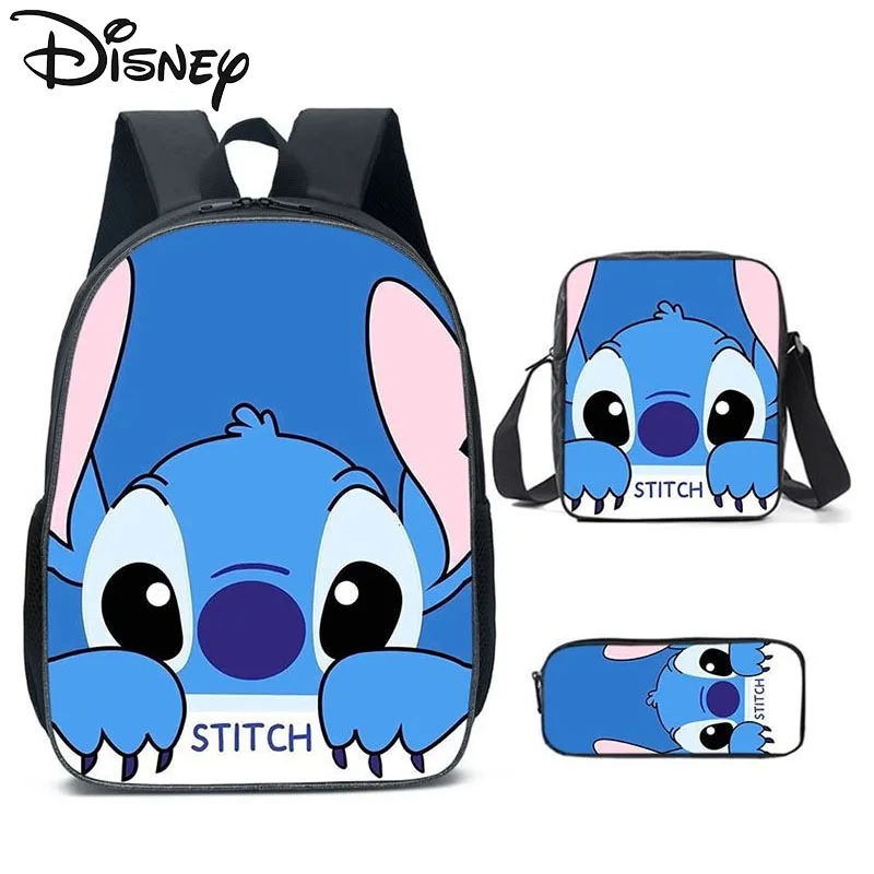 

Disney Stitch Monster Backpack Boys Girls Cartoon Anime 3D Printing Children's School Bags Large Capacity Backpack Mochilas Gift