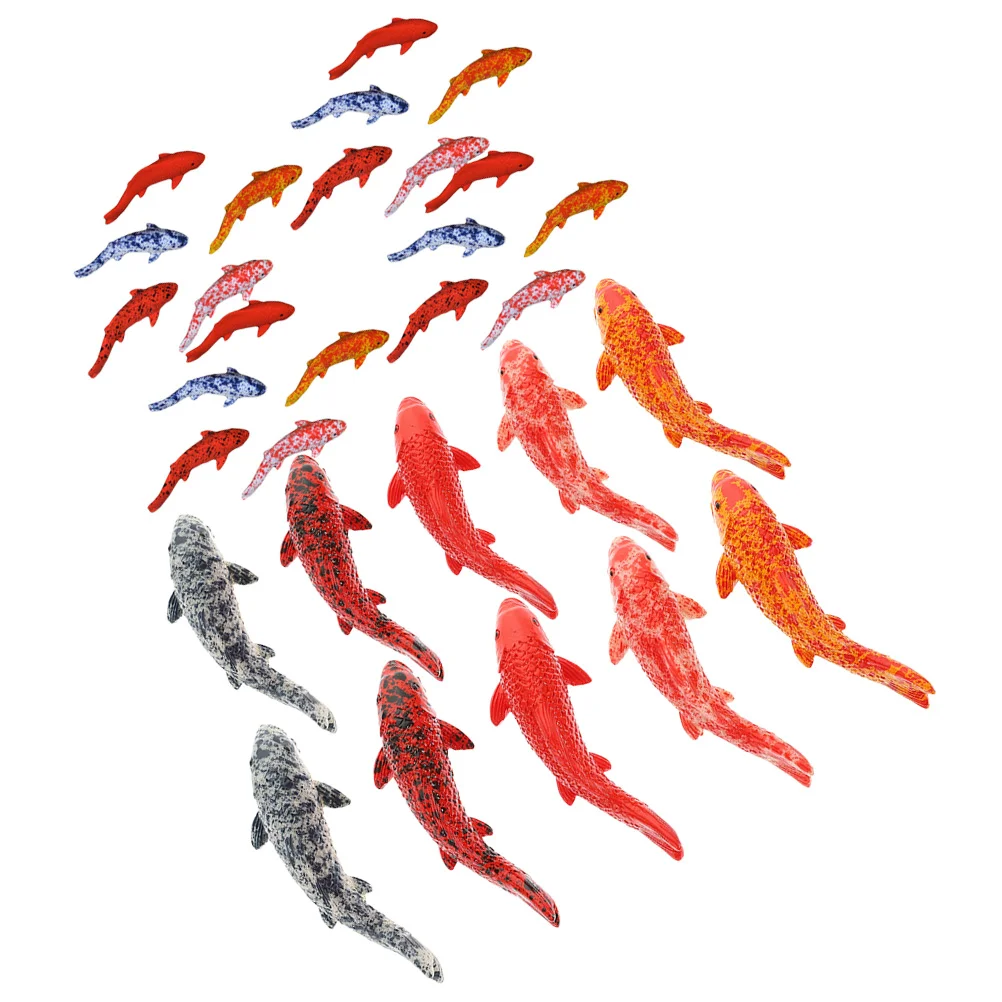 

30 Pcs Decor Aquarium Fish Decoration Small Animals Fake Tank Supplies Figure Compact