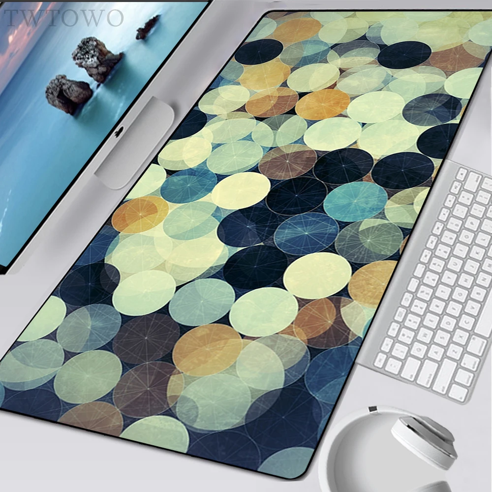 

Vintage Geometric Triangle Design Mousepad New XXL Computer Mouse Mat keyboard pad MousePads Laptop Natural Rubber Anti-slip