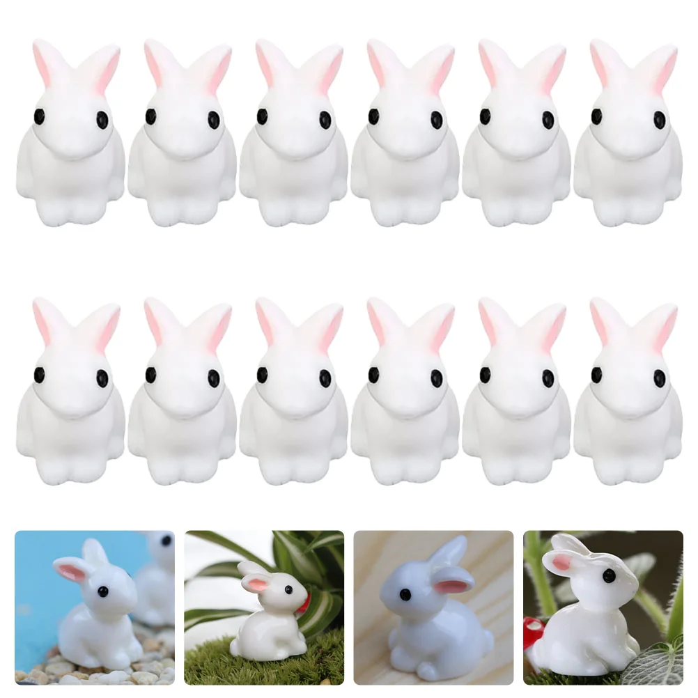 

Rabbit Miniature Bunny Mini Statue Easter Decoration Micro Landscape Animals Decors Party Favor Decor Gift Crafts Ornaments