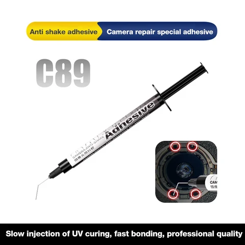 Специальный клей для ремонта камеры Mechanic C89/C90/C91, фиксированный клей для камеры, уплотнение для камеры, антивибрационный УФ-клей, инструмент для ремонта