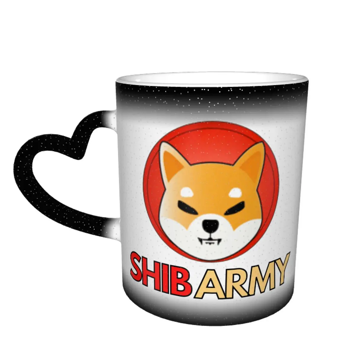 

Shib Coin Shib Army Shiba Inu Crypto Color Changing Mug in the Sky Vintage Ceramic Heat-sensitive Cup Casual Dogcoin Milk cups