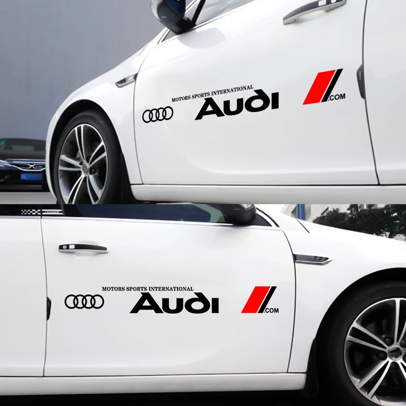 2 шт. автомобильные наклейки-эмблемы для Audi A3 A4 B5 B6 8P 8V 8L A5 A6 C6 |