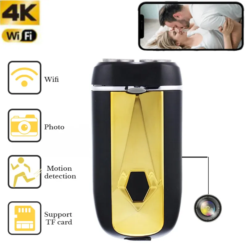 

HD 4K Mini Camera WiFi Shaver Electric Shaver ip Cam Night Vision Motion Detection Security Camcorder Suport Hidden tf card