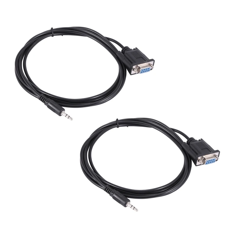 

2X DB9 9-контактный VGA-гнездовой кабель, DB 9 гнездо до TRS 3,5 мм (1/8 дюймов) TRS стерео кабель для передачи данных серийный-6 футов