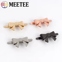 2510pcs meetee 2516mm gold silver bowknot bags shoes clip buckles diy garment buttons hardware decoration accessories