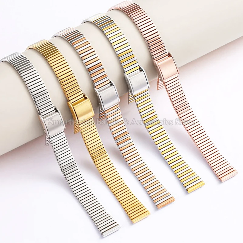 10 мм 12 14 16 ремешок для часов из нержавеющей стали мужчин и женщин ультратонкий