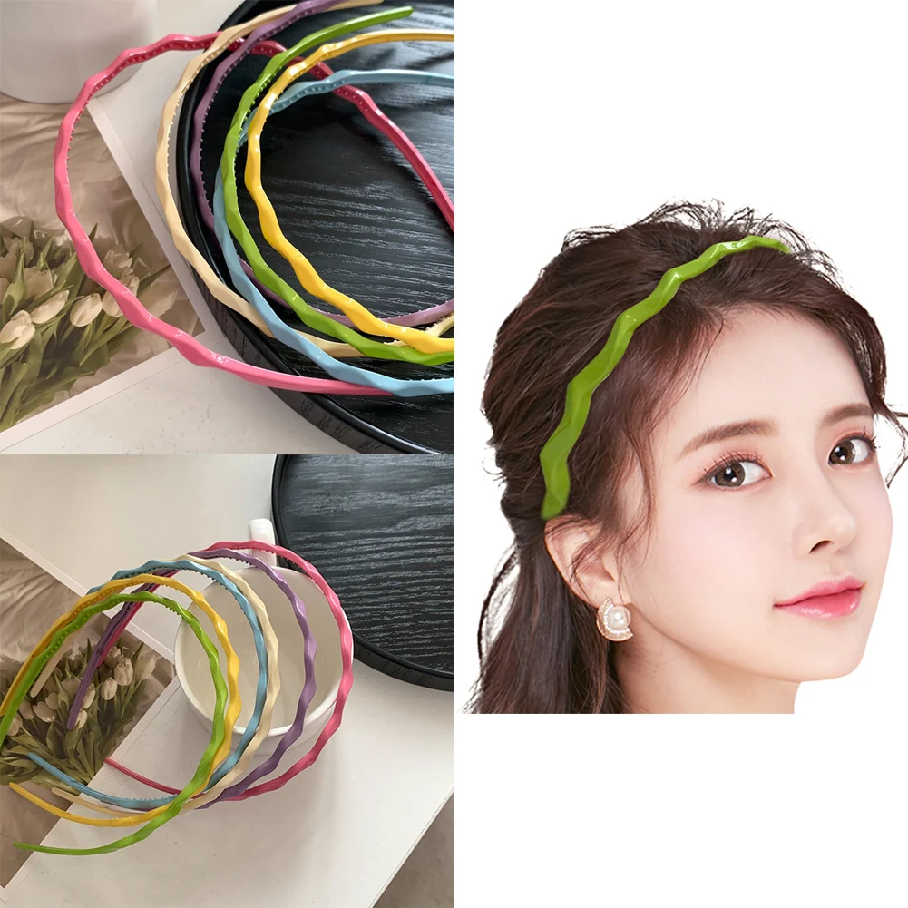 

Женская резиновая повязка на голову, универсальная волнистая повязка на голову, аксессуар для волос, 2022