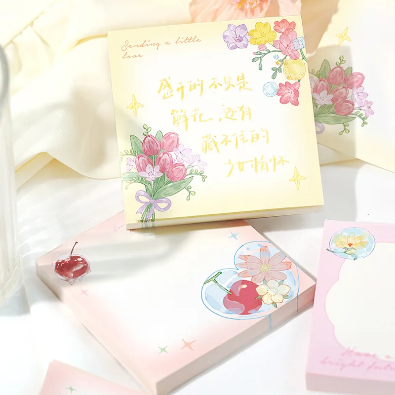 

Note Pad Fresh Literary Summer Floral Message Paper To Record Gifts Without Stickiness Girls Simple Memos Children Nice Books
