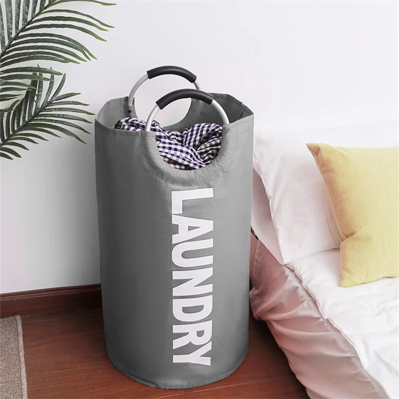 

82L/115L Large Laundry Basket Foldable Oxford Fabric Laundry Hamper with Aluminum Handle for Household Clothes Storage Organizer