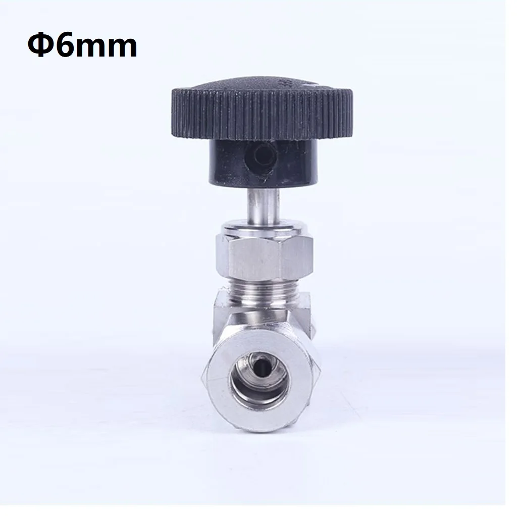 

Ferrule Needle Valve Adjustable O.D 3/4/6/8/10/12mm Stainless Steel 304 6.4MPA Flow Control Instrument Valve For Oil Water Gas