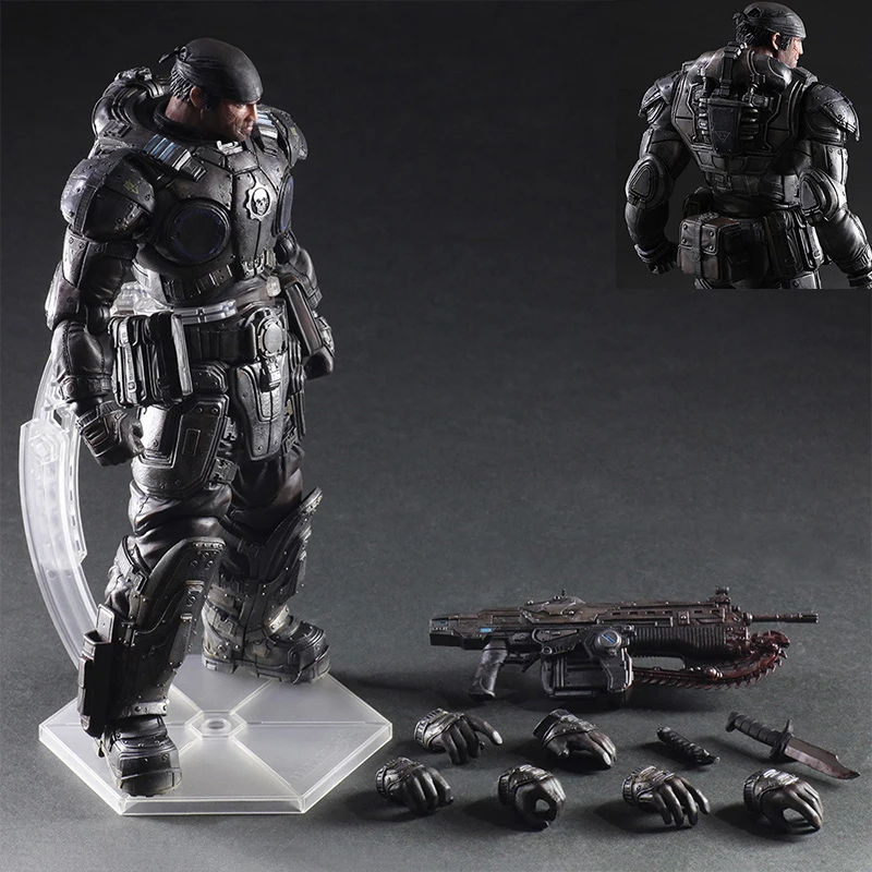 

Play Arts Marcus Fenix Action Figure PA Collection Doll Gears of War Model Toys 27CM Joint Movable Room Ornament Gift For Child