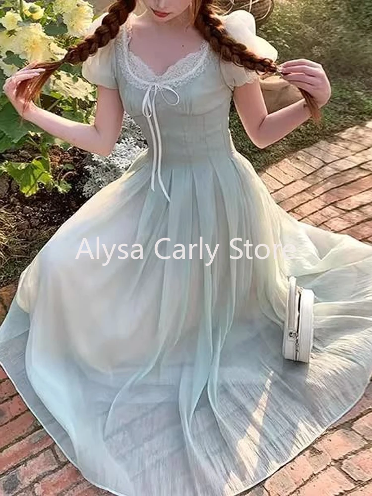 Платье длинное сказочное с пышными рукавами